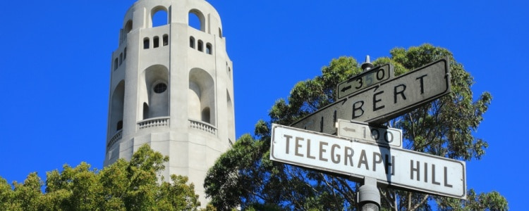 view of San Francisco's iconic Coit Tower